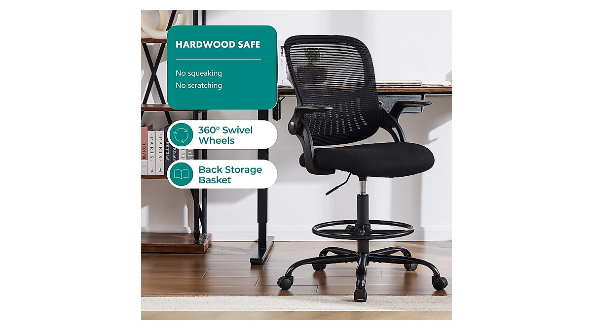 SMUG Tall Office Drafting Chair - Adjustable & Comfortable