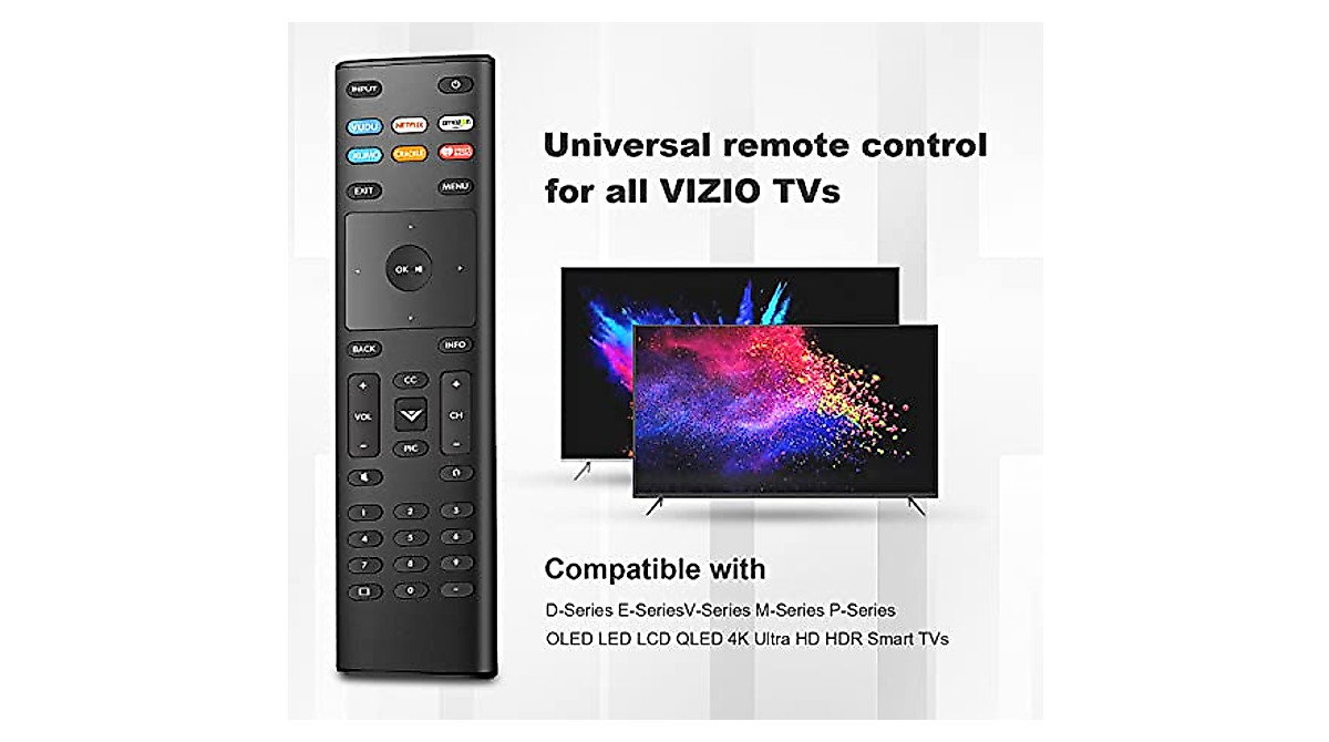 Universal Remote for Vizio Smart TVs - Easy Replacement & App Access