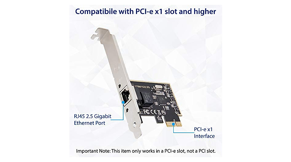 IO CREST 2.5 Gigabit Ethernet PCIe Network Card - Boost Your Speed