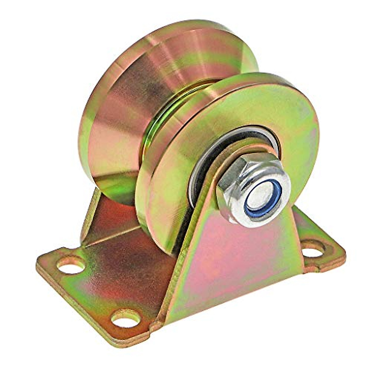 Heavy Duty V-Groove Wheels - 4 Pack Sliding Gate Casters For Industrial Rails