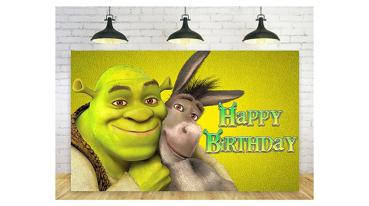 Shrek Birthday Backdrop for Kids Party Decorations