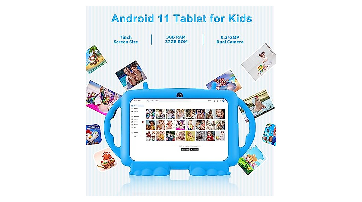Relndoo Kids Tablet - Android 11, 3GB RAM, Safe for Kids