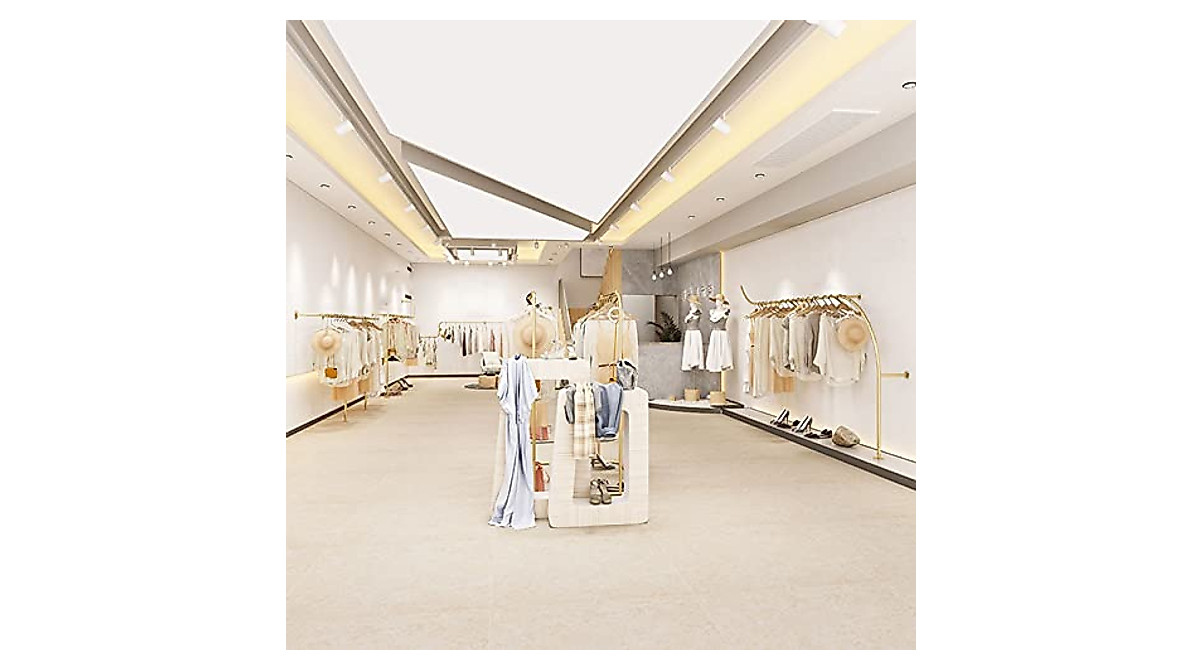 Gold Closet Rod: Modern Boutique Clothing Display Rack
