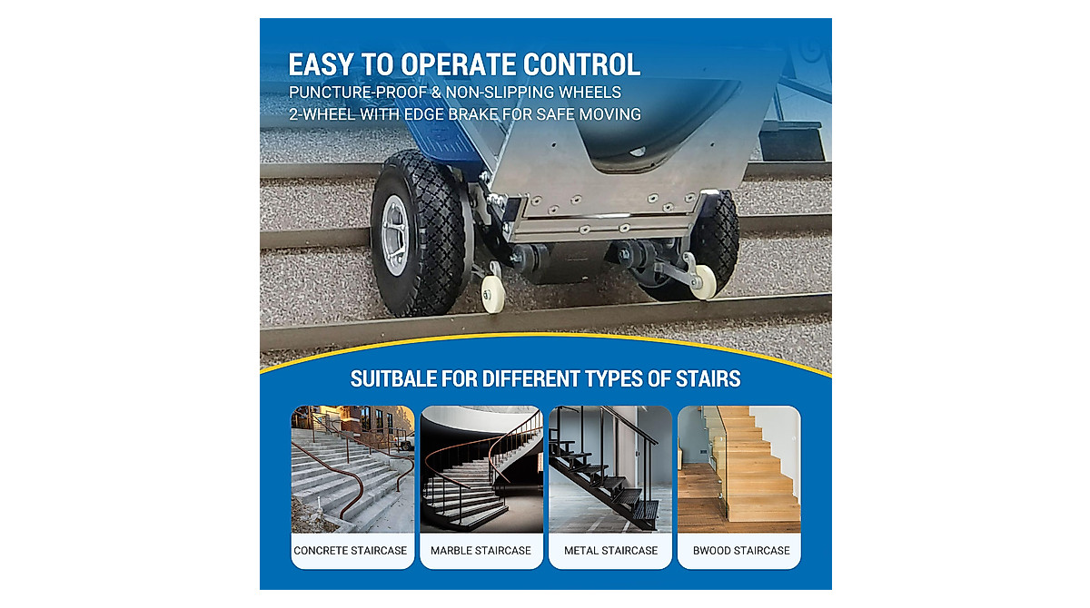 Electric Stair Climber - 1500W Motor & 550lbs Capacity