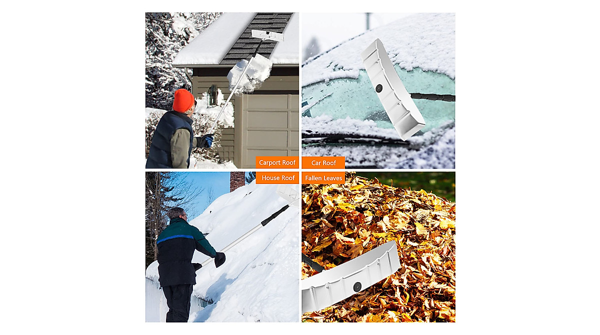 IRONMAX Telescoping Snow Roof Rake - Extendable Aluminum Tool for Safe ...