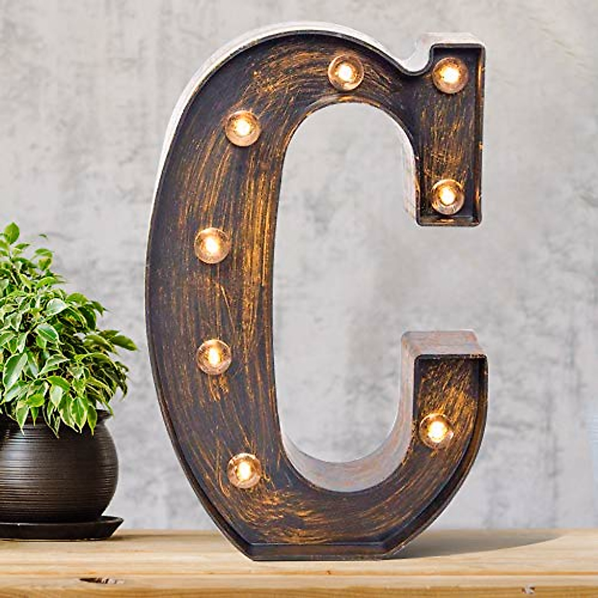 Vintage Light Up Marquee Letters - Industrial Decor with LED Lights