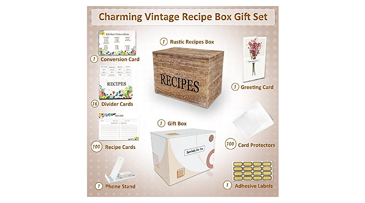 feasteery Recipe Box - Organize Your Recipes Elegantly