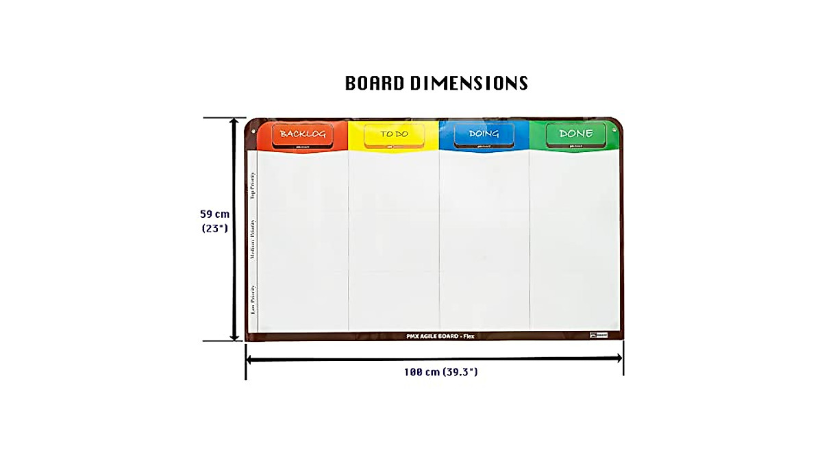 pmxboard Magnetic Kanban & Scrum Board Kit - Agile Ready