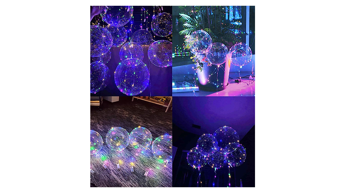 LED Balloons 10 Pack - Light Up Glow Balloons for Parties and Events