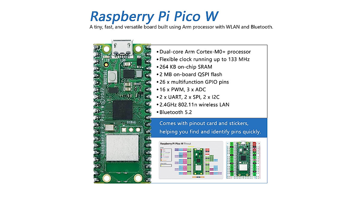 Freenove Raspberry Pi Pico W - Versatile Development Board