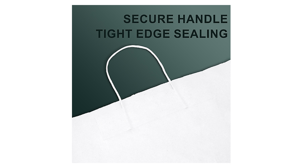 METRONIC 100 White Paper Gift Bags 10x5x13" Bulk Kraft