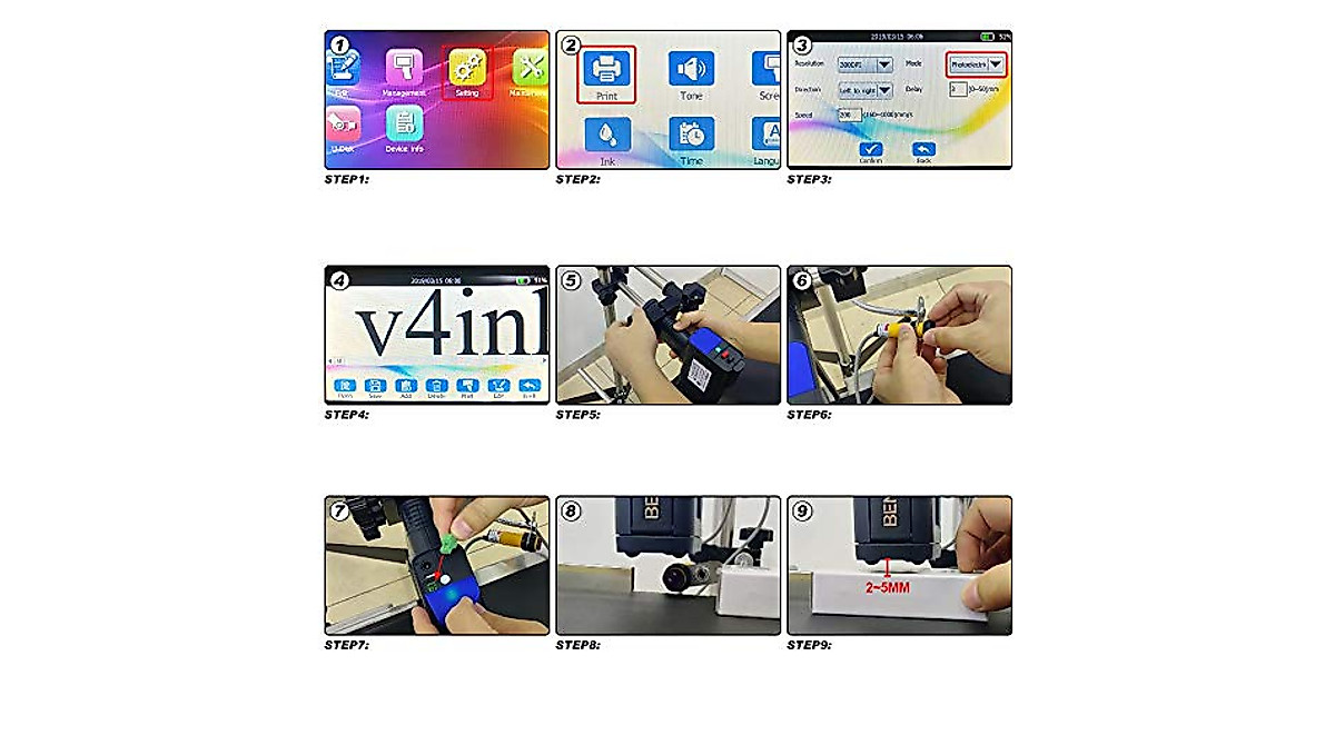 Adjustable Inkjet Printer Holder Stand for Production
