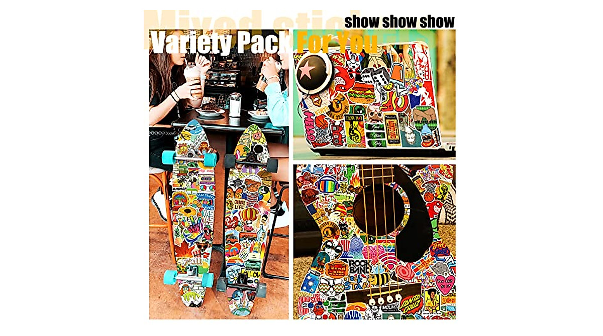 600 Pcs Colorful Waterproof Stickers for Kids & Teens