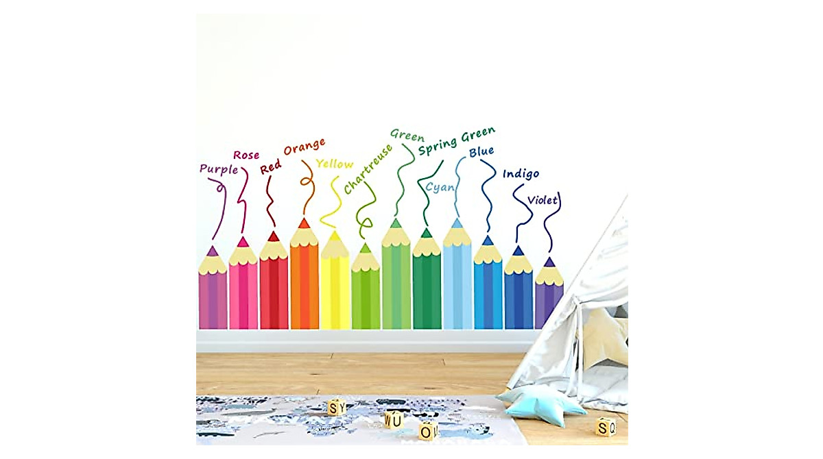 Color Wall Decals for Kids Rooms | Fun & Educational Decor