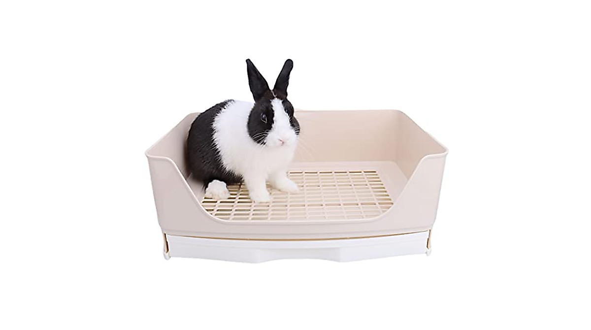 Oversize Rabbit Litter Box with Drawer for Large Pets | RUBYHOME