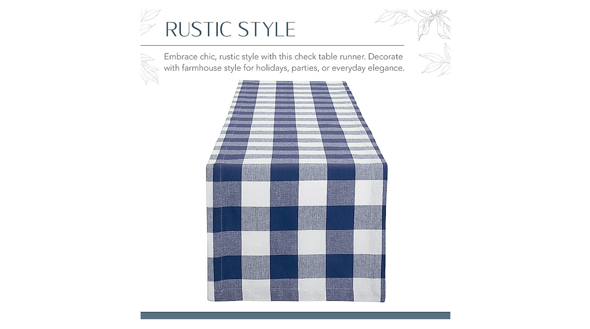 Farmhouse Buffalo-Check Table Runner for Rustic Home Decor