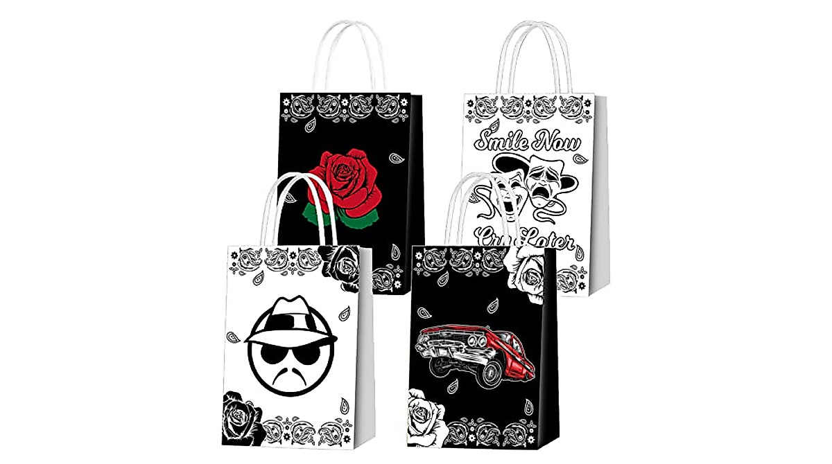 Nuwontun 16pcs Cholo Party Bags with Handles for 2000s Themed Celebrations