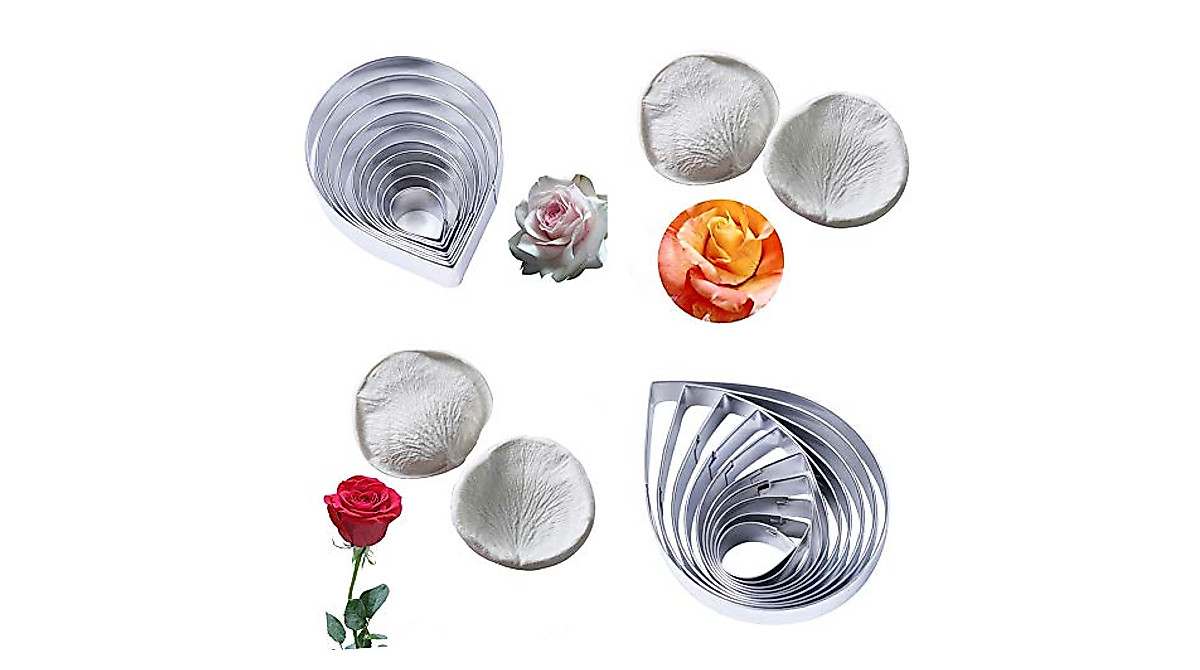 10 Pcs Austin Rose Cutter Set - Cake Decorating Tools