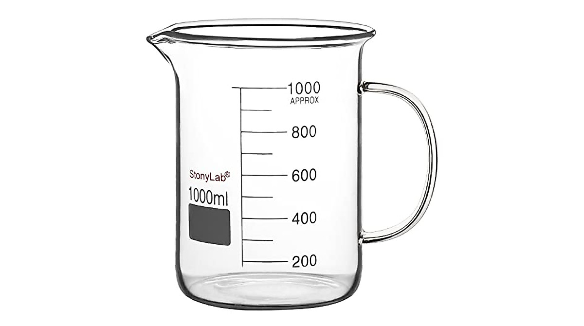 Stonylab Borosilicate Glass Beaker with Handle & Spout