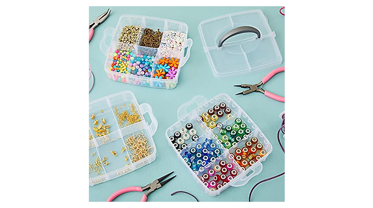 3-Tier Stackable Storage Containers for Crafts & Beads