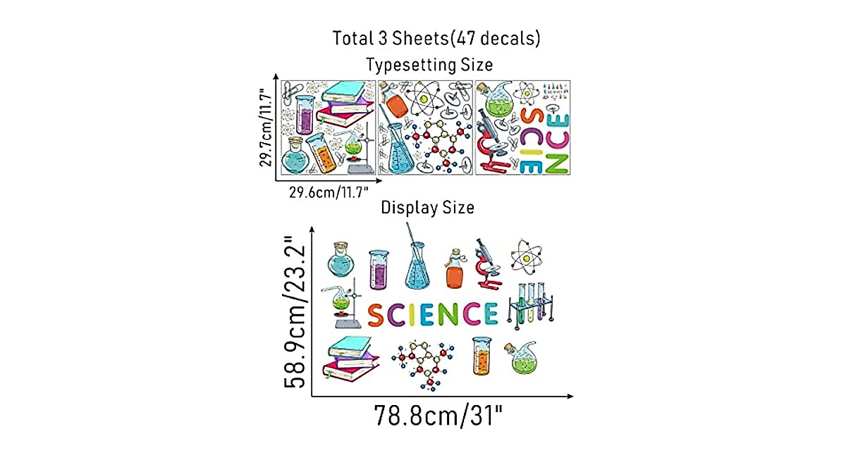 Colorful Student Science Wall Decal - Fun Educational Classroom Decor
