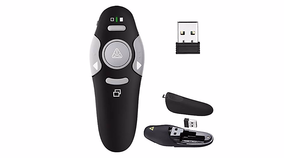 Wireless Presentation Clicker with Laser & USB Receiver | KUIYN K100B