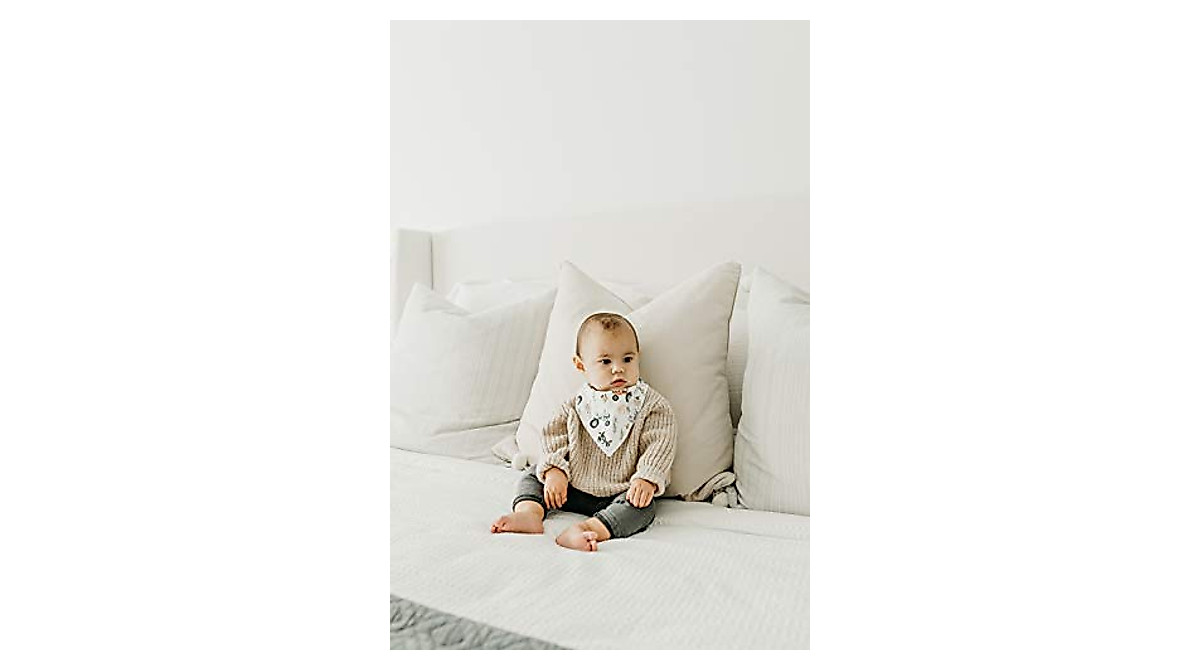 Trendy Copper Pearl Baby Drool Bibs - Gift Set of 4