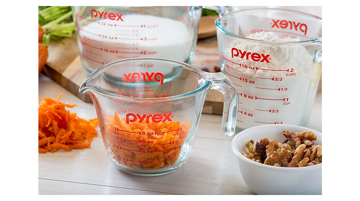 Essential Pyrex Measuring Cups Set - 4 Sizes Included