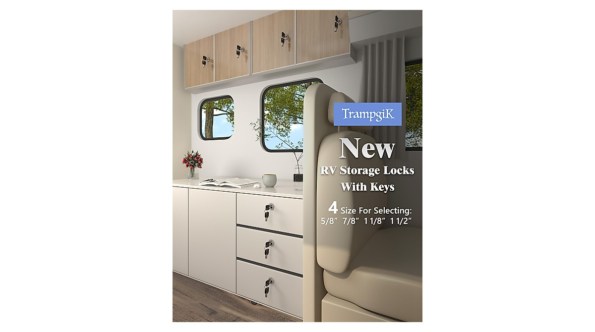 Trampgik RV Storage Locks - Secure Camper Door Locks with Keys