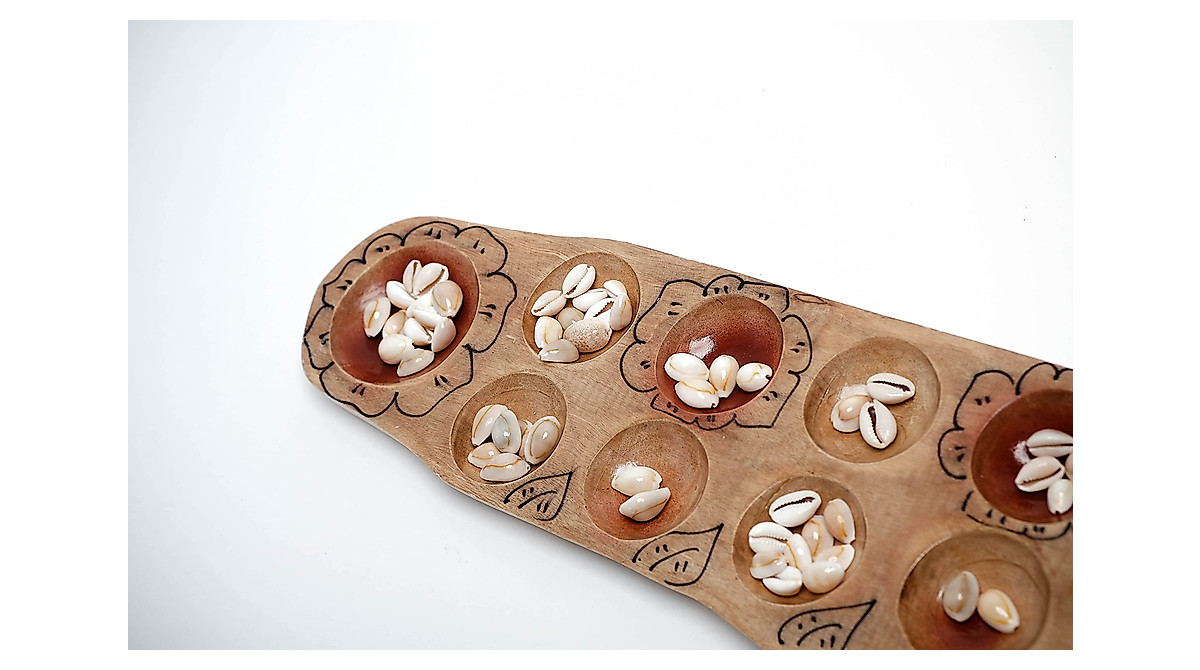 Sungka Board Game with Shells - Traditional Fun
