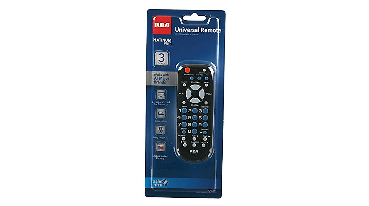 RCA 3-Device Universal Remote - Long Range IR & Easy Setup