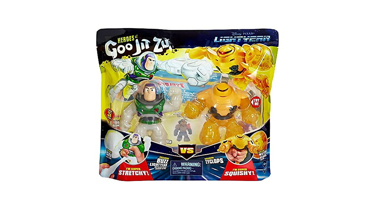 Heroes Of Goo Jit Zu Lightyear Versus Pack – Buzz Vs Zyclops, Dehnbare Action-Figuren Mit Gel-Füllung