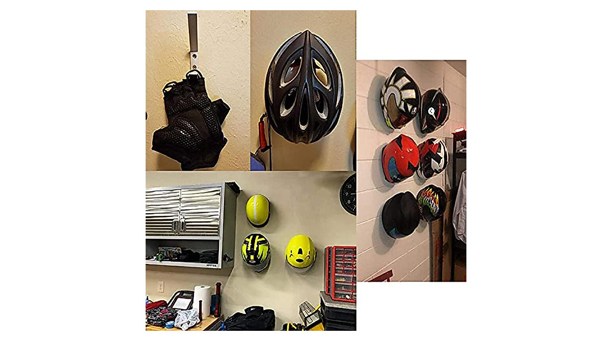 4-Pack Helmet Rack - Wall Mounted Storage Solution