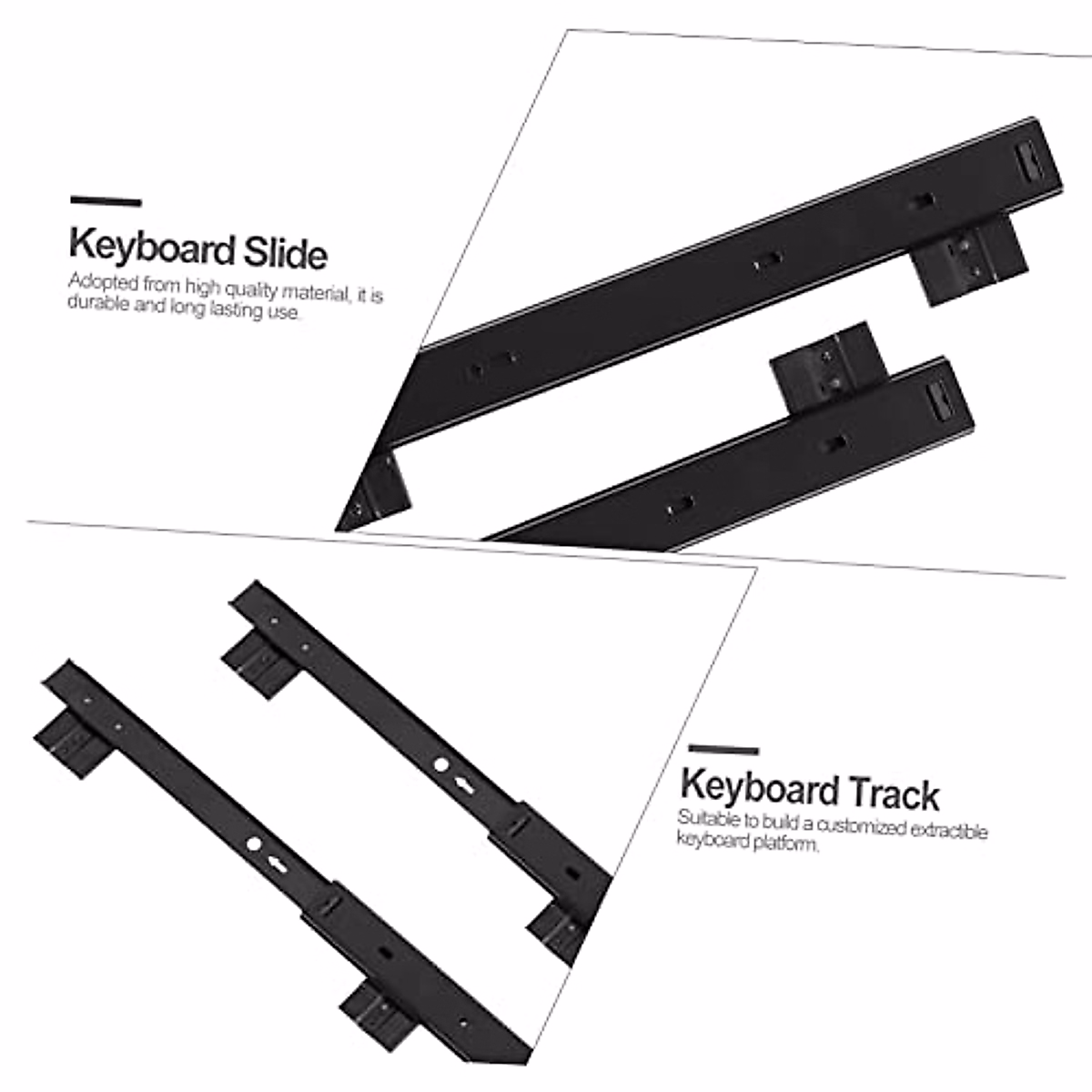 STOBOK 1 Pair Keyboard Rails Keyboard Stand for Desk Keyboard Holder ...