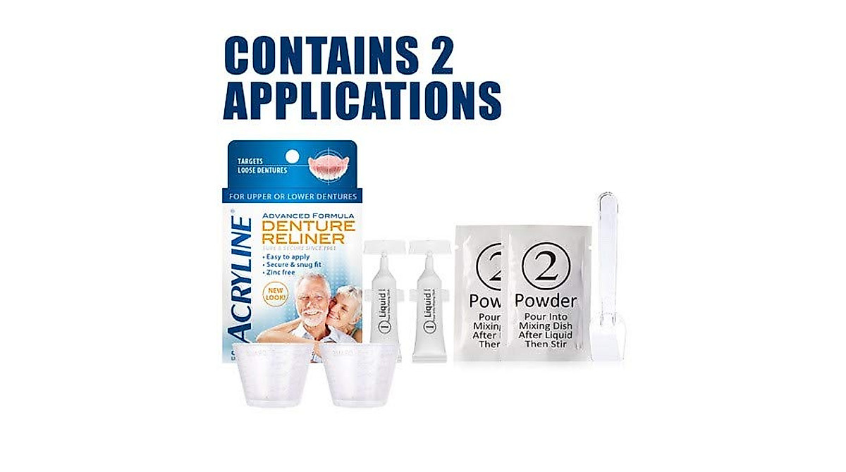 Acryline Denture Reliner - Secure Fit for Upper & Lower