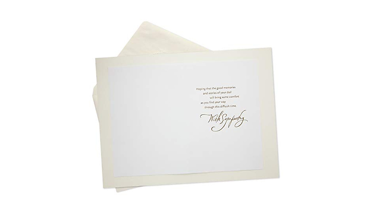 Hallmark Sympathy Card for Loss of Dad - Comforting Note
