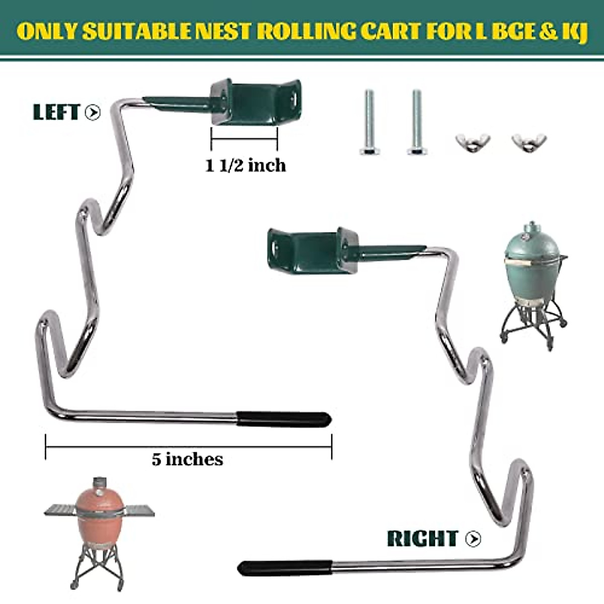 KAMaster Grill Nest Rack for Large Big Green Egg intEGGrated Nest ...