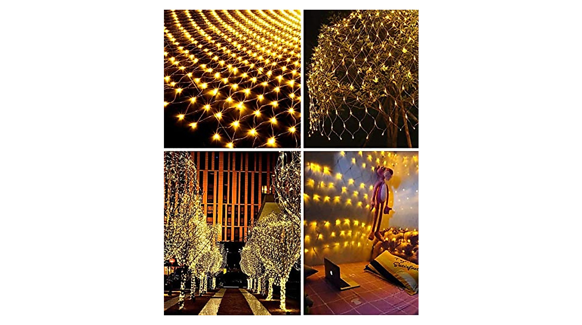 Solar LED Net Lights - 100 LEDs, 8 Modes, Outdoor Decor