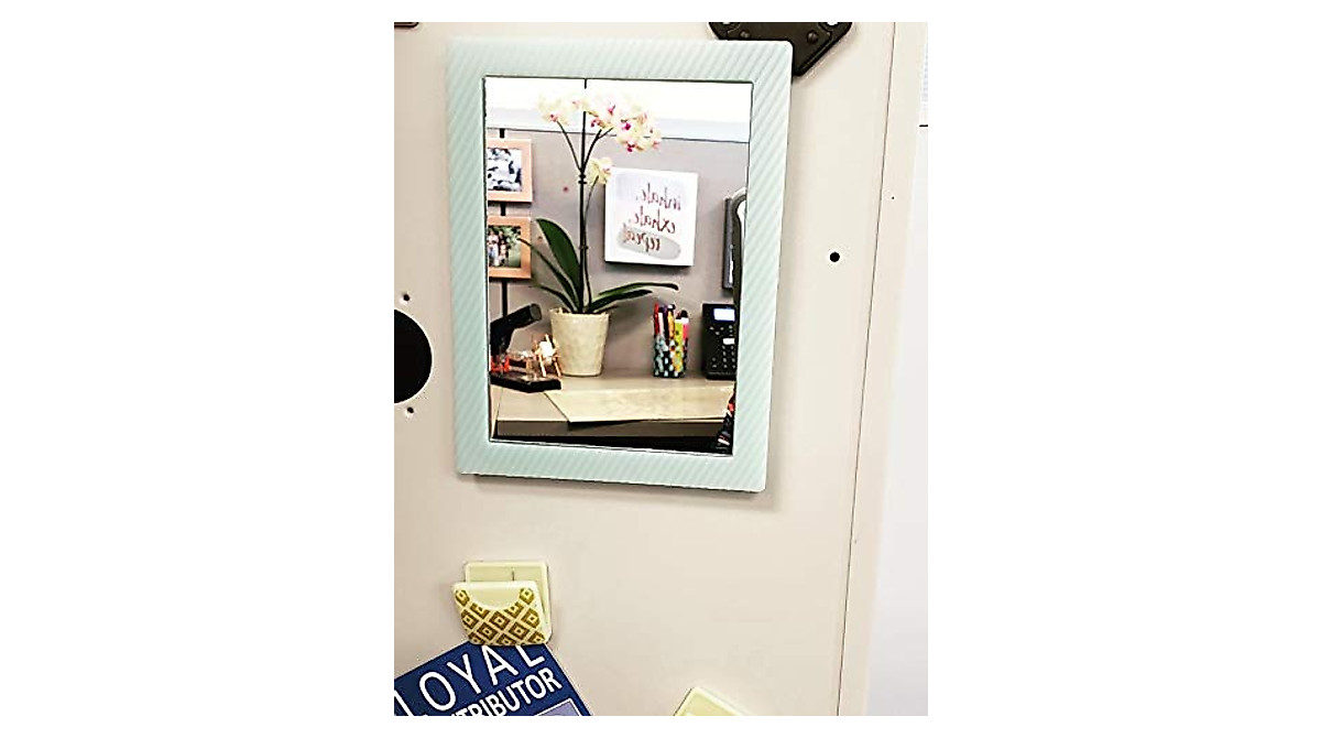 2 Pack Magnetic Locker Mirrors for School & Office