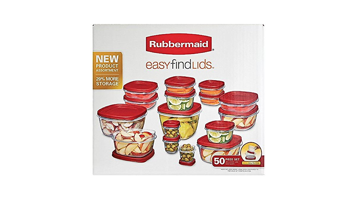 Rubbermaid Easy Find Lids Food Storage Set - 50 Pieces in Racer Red