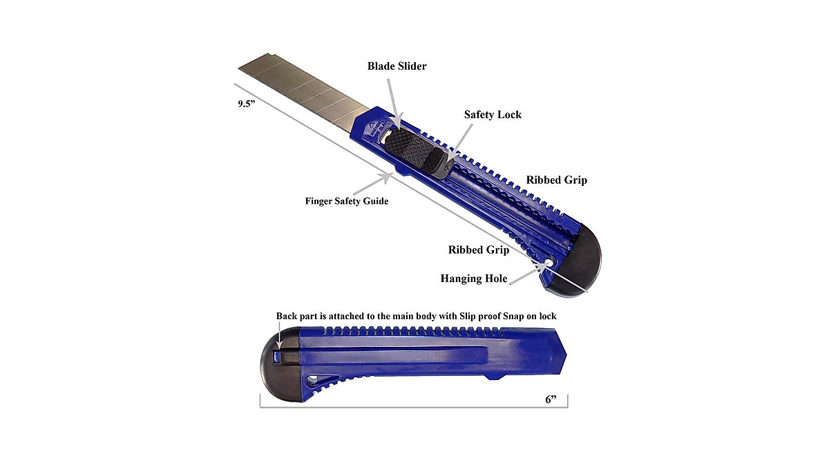 24-Count Box Cutter with Snap-Off Blades - VIP Essentials
