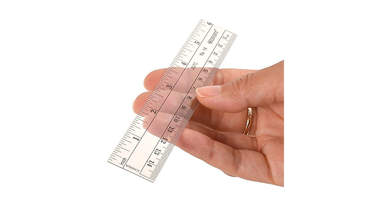 Westcott 6-Inch Metric Ruler - Flexible & Clear