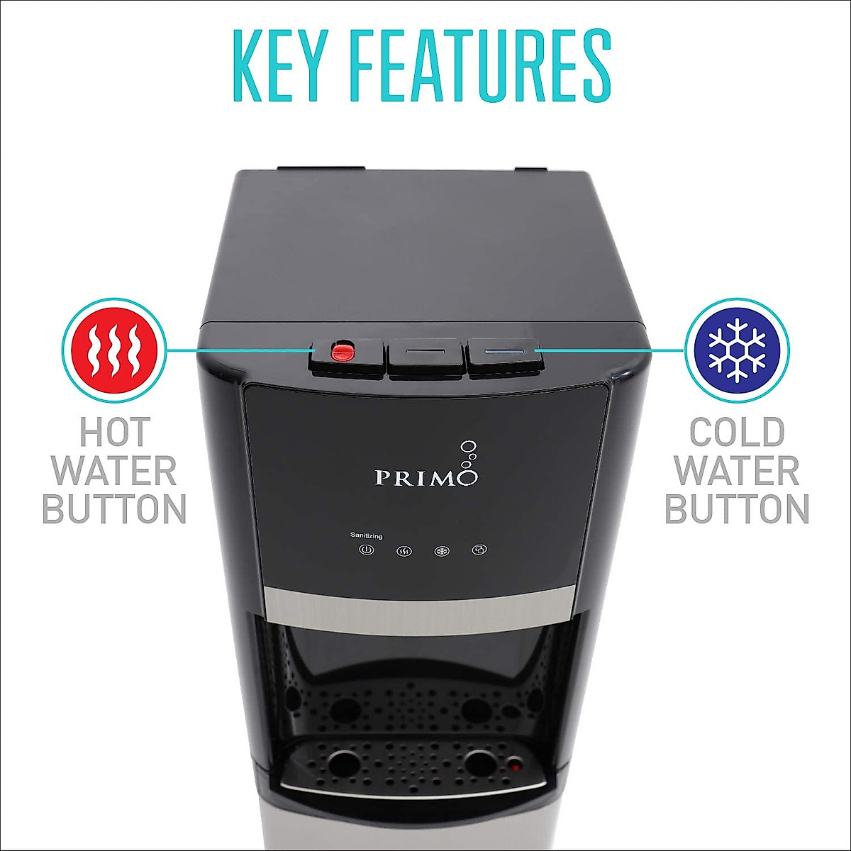 Primo Top Loading Water Dispenser 2 Temp (Hot Cold) Water Cooler