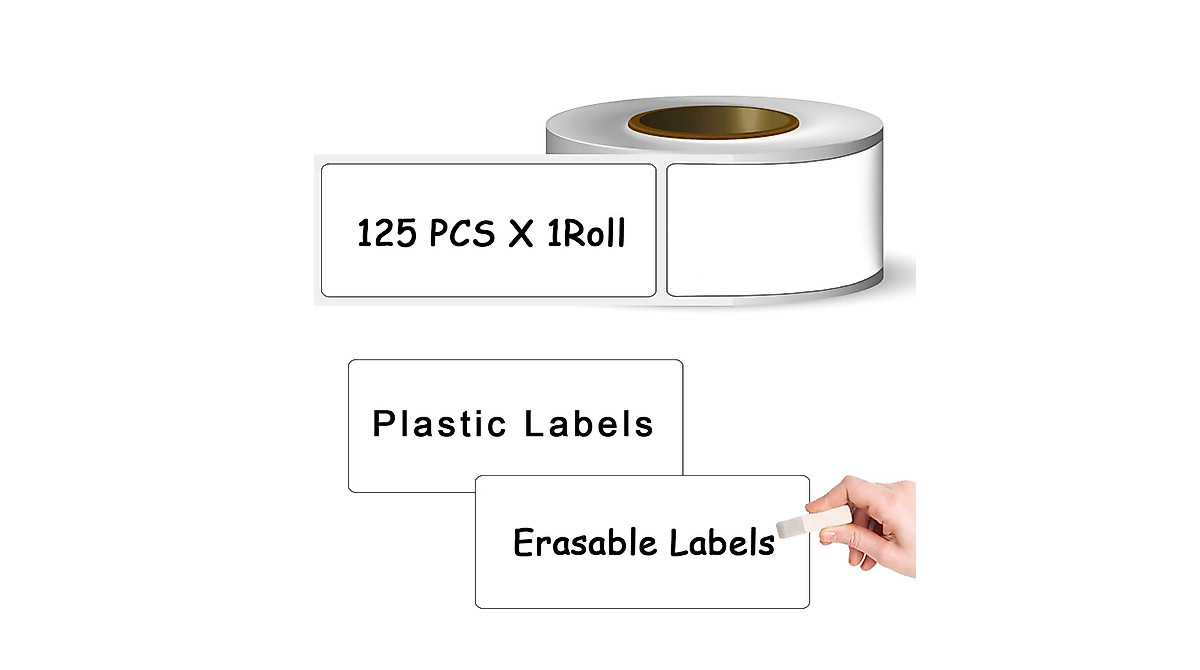 LYLTECH Erasable Labels for Food Containers - 125 Pack