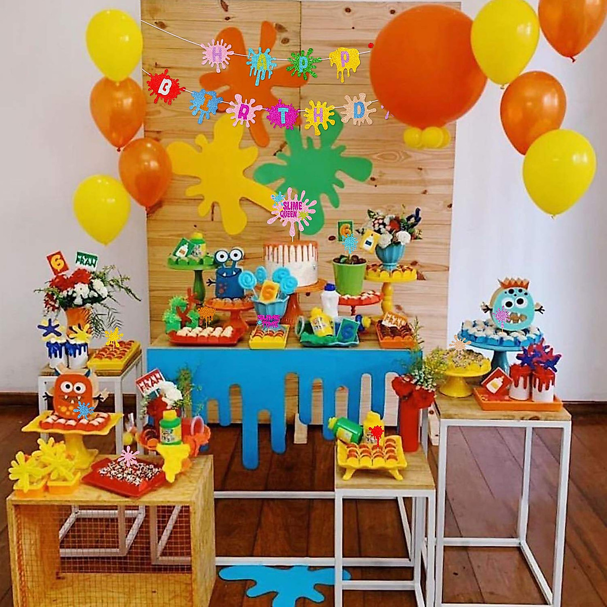 Slime Birthday Party Decorations Kit for Kids | MOAXMOA