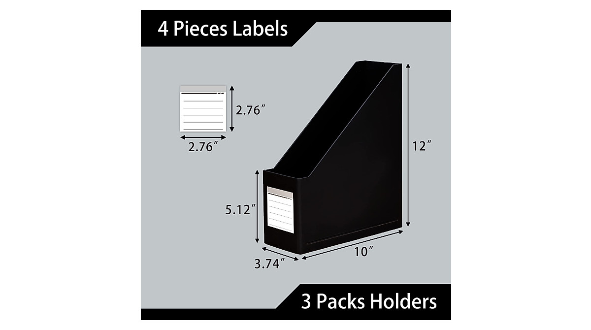HUAPRINT Black Magazine Holder - Organize Your Space