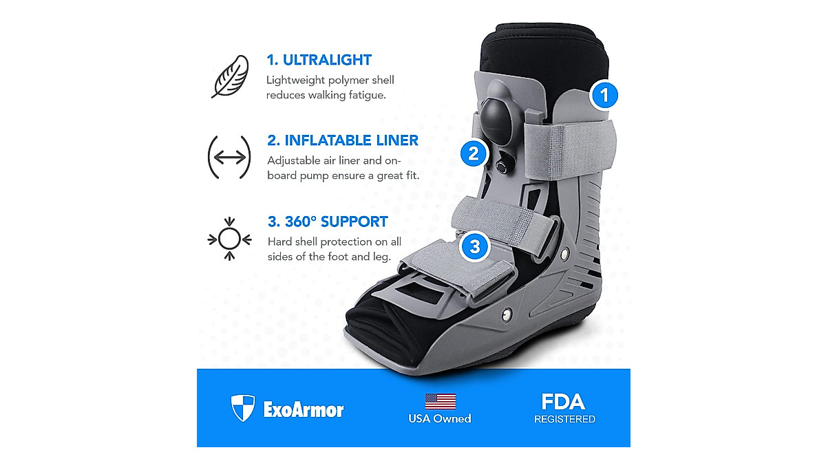 ExoArmor Ultralight Walking Boot for Ankle & Foot Injuries