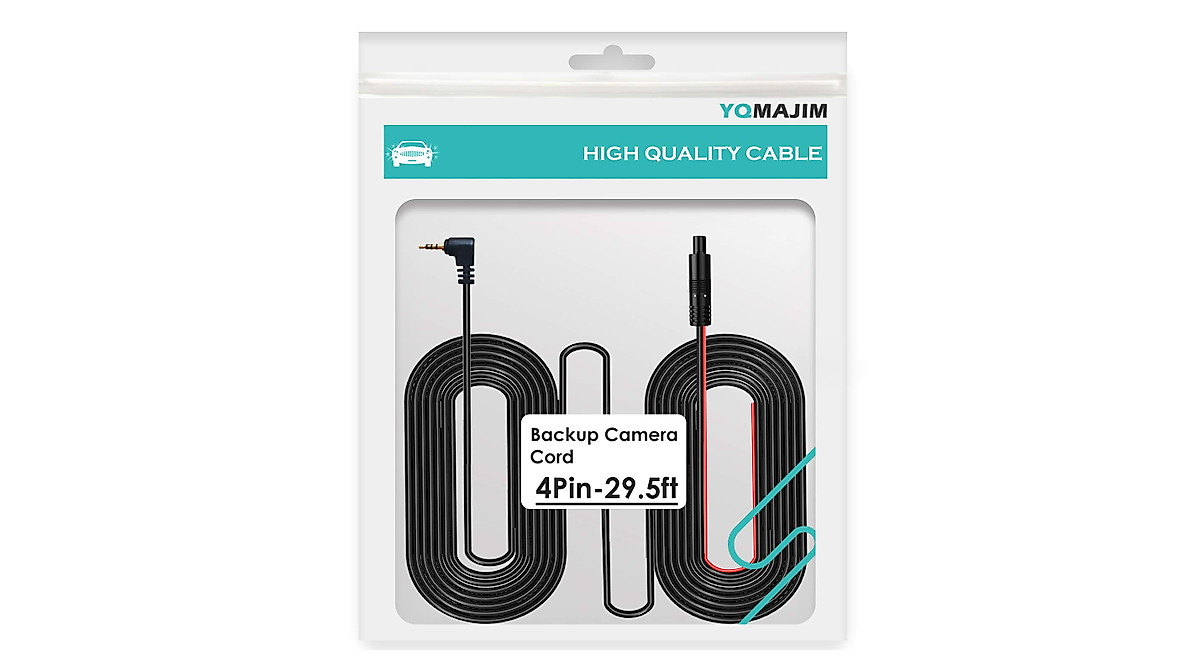 4 Pin Dash Cam Cable | 29.5 Ft Extension for Backup Cameras