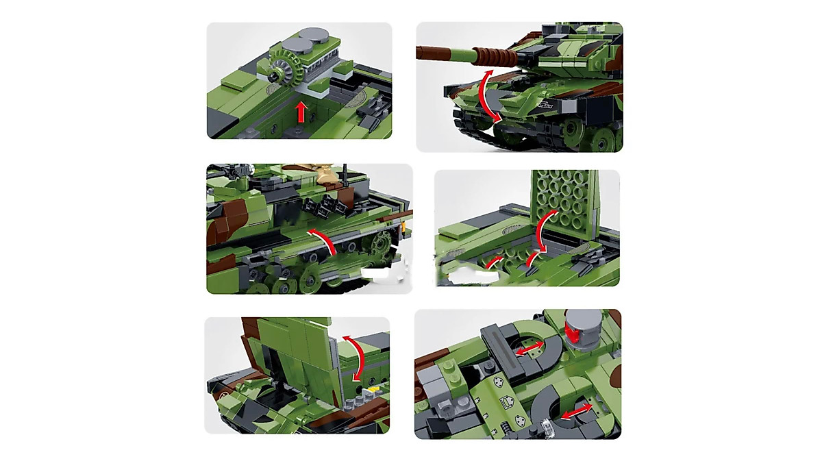 Build the Leopard 2A6 Tank with General Jim's WW2 Military Blocks