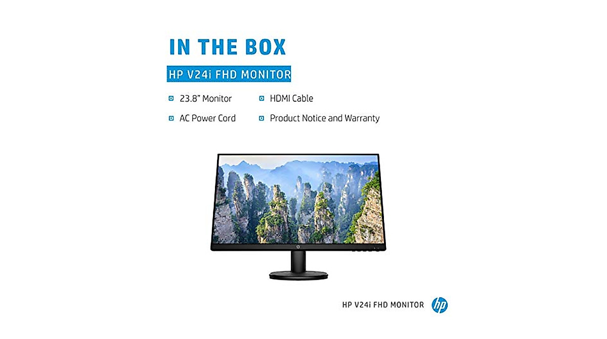 HP V24i Full HD Monitor - 23.8-inch IPS Display with Low Blue Light